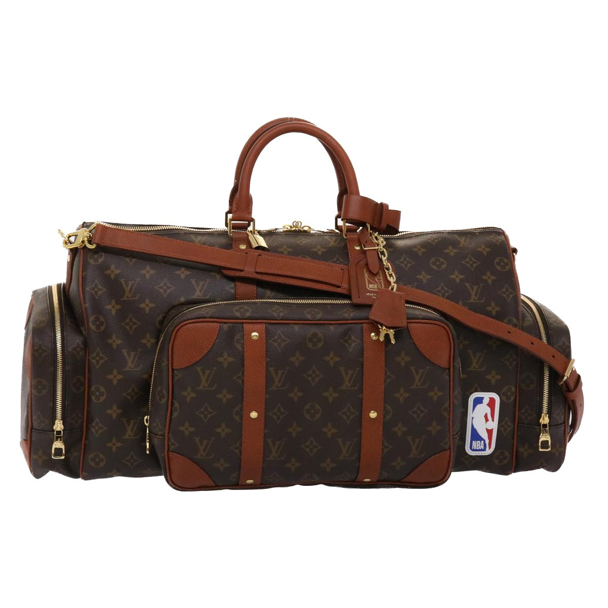 LOUIS VUITTON Monogram NBA Gym Bag Boston Bag 2way M45794 LV Auth 45425A