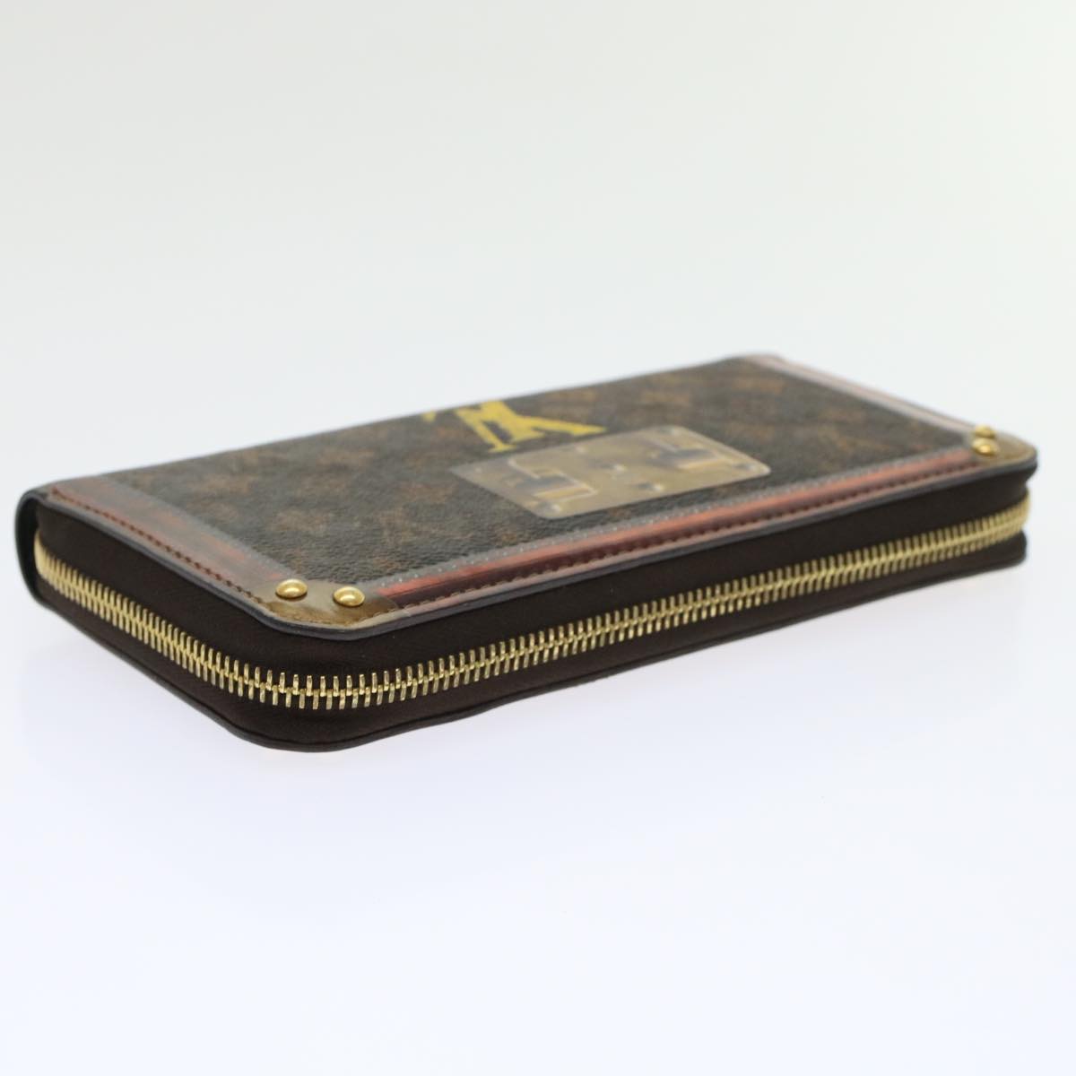 LOUIS VUITTON Monogram Trunk Time Zippy Wallet Long Wallet M52746 LV Auth 45443A