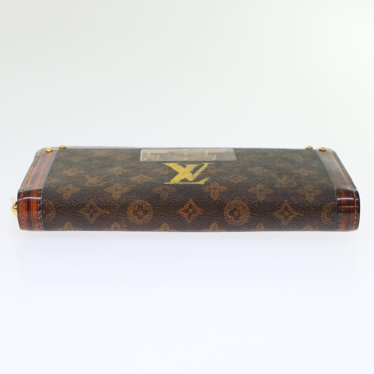 LOUIS VUITTON Monogram Trunk Time Zippy Wallet Long Wallet M52746 LV Auth 45443A