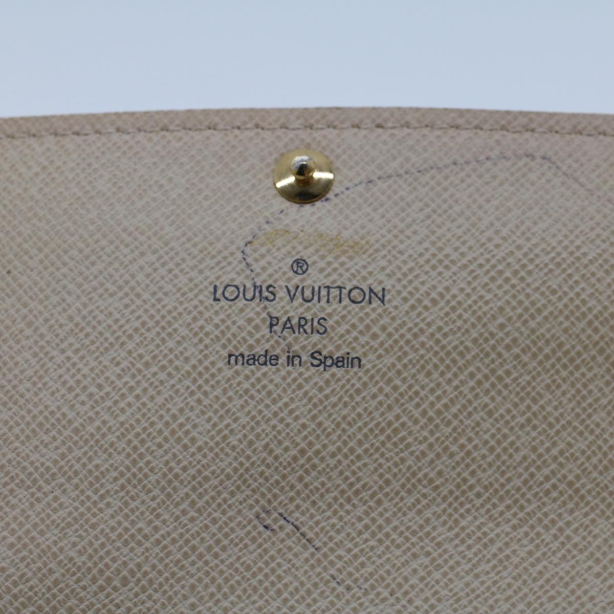 LOUIS VUITTON Damier Azur Portefeuille Sarah Long Wallet N63208 LV Auth 45629