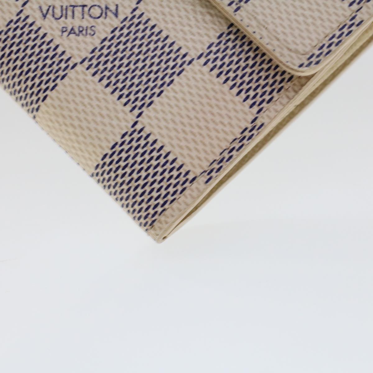 LOUIS VUITTON Damier Azur Portefeuille Sarah Long Wallet N63208 LV Auth 45629