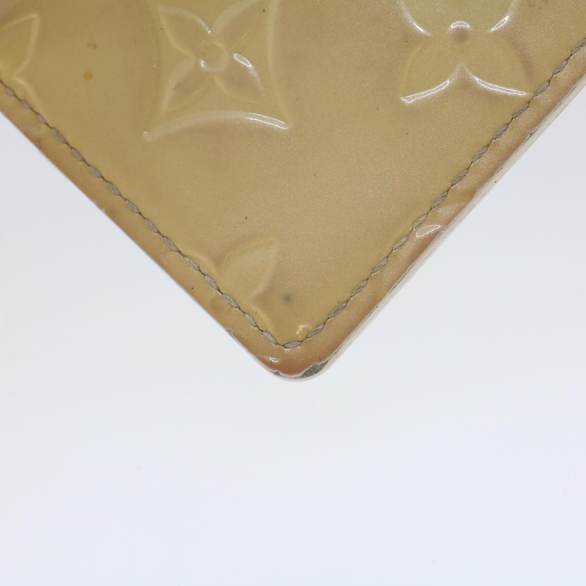 LOUIS VUITTON Monogram Vernis Pochette Cles Coin Purse Pearl M91348 Auth 45743