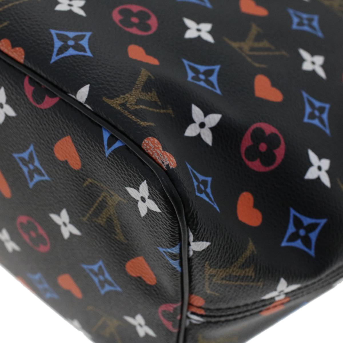 LOUIS VUITTON Monogram Game On Neverfull MM Shoulder Bag M57483 LV Auth 46152S