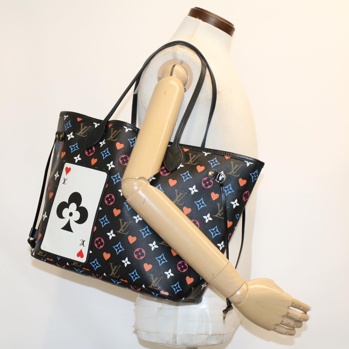 LOUIS VUITTON Monogram Game On Neverfull MM Shoulder Bag M57483 LV Auth 46152S