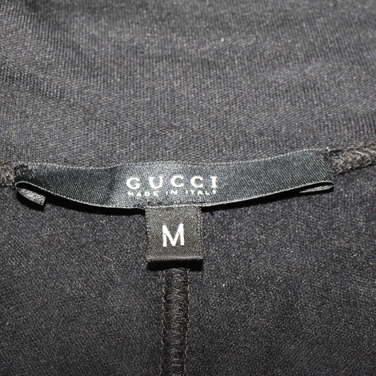 GUCCI Parker Jacket Silk M Black Auth 46186