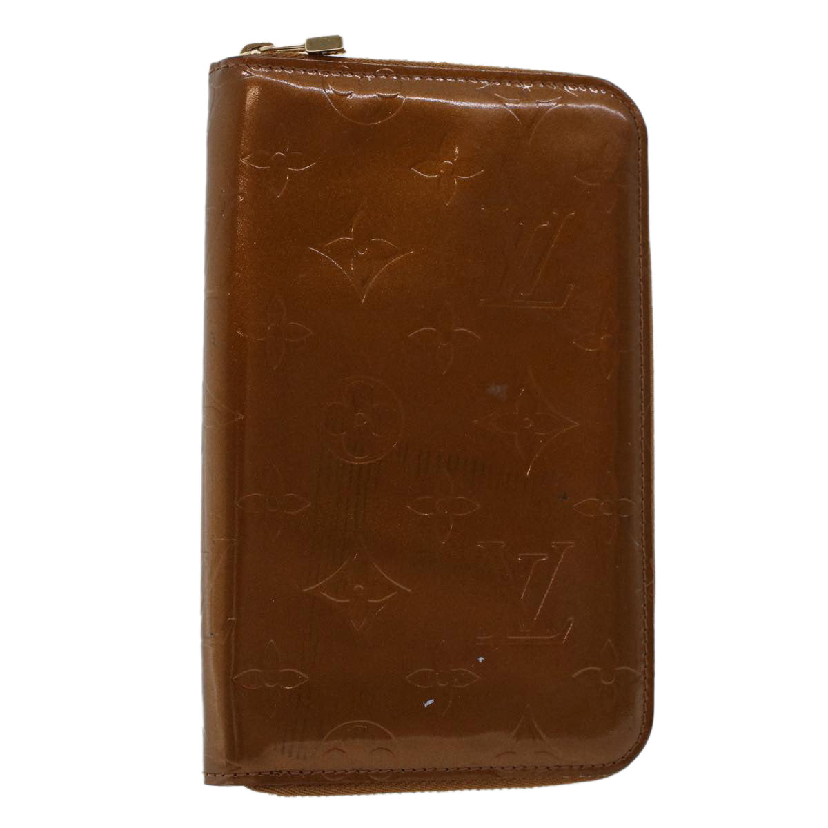 LOUIS VUITTON Monogram Vernis Eldridge Long Wallet Bronze M91127 LV Auth 46300