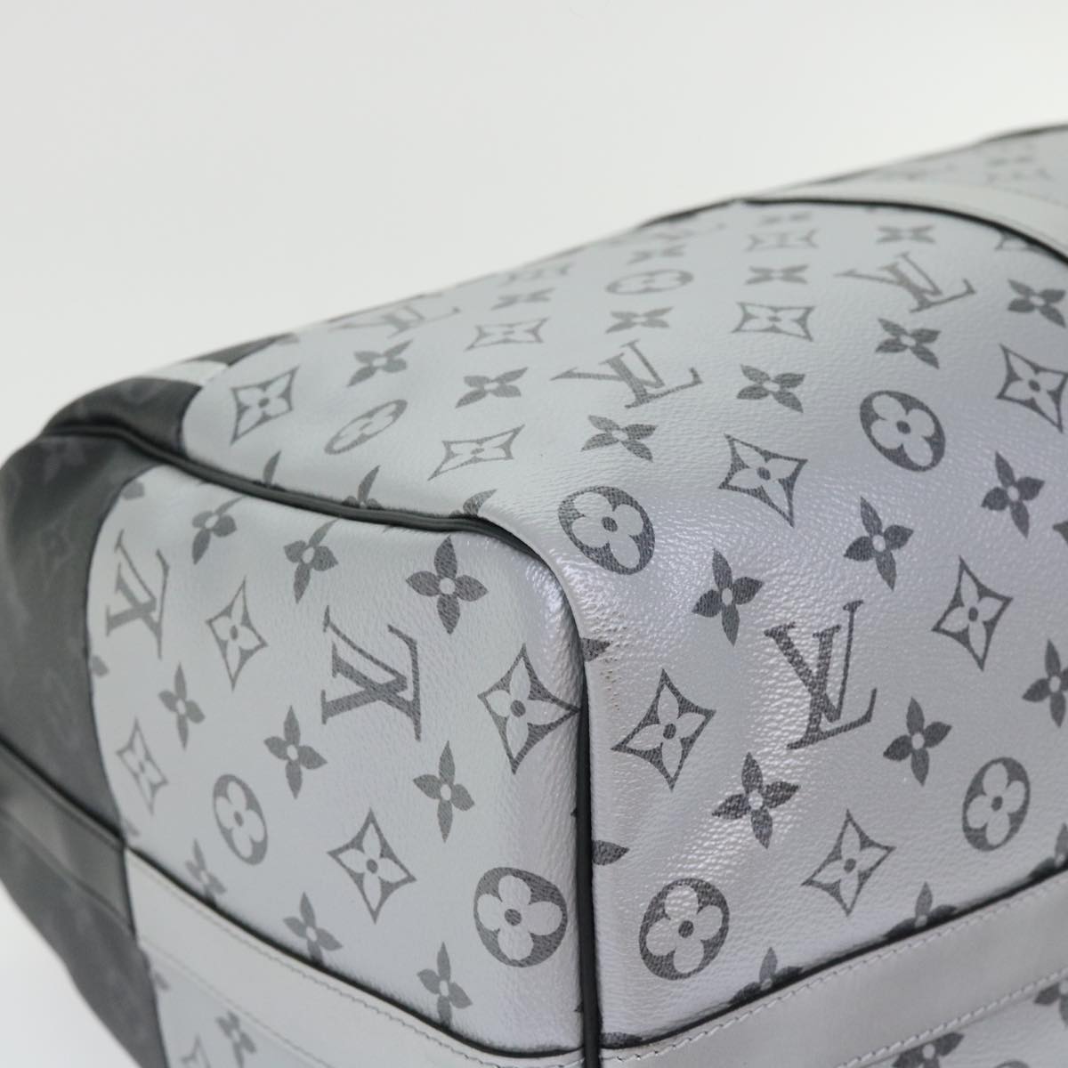 LOUIS VUITTON Eclipse Split Keepall Bandouliere 50 Boston Bag M43817 Auth 46325S
