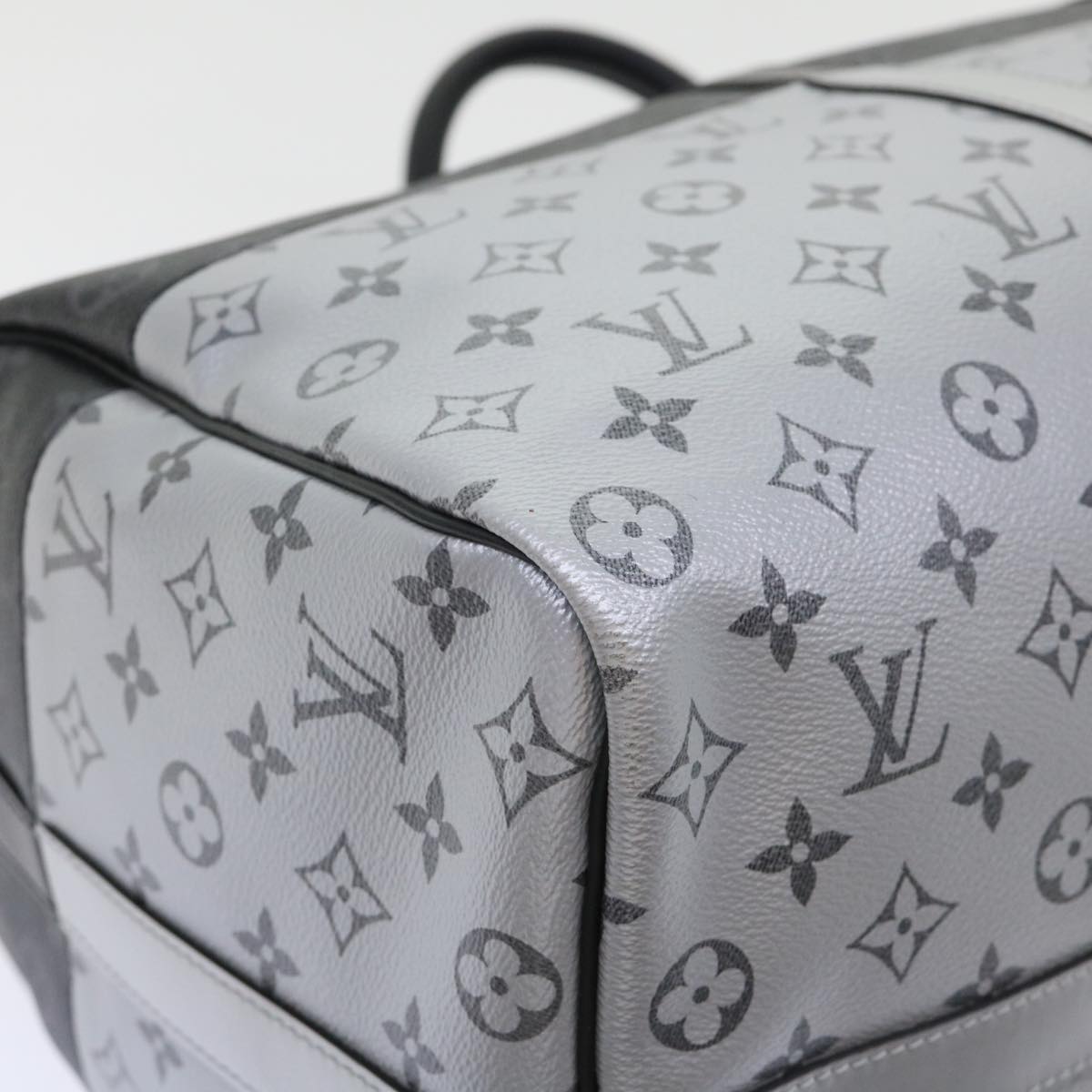 LOUIS VUITTON Eclipse Split Keepall Bandouliere 50 Boston Bag M43817 Auth 46325S