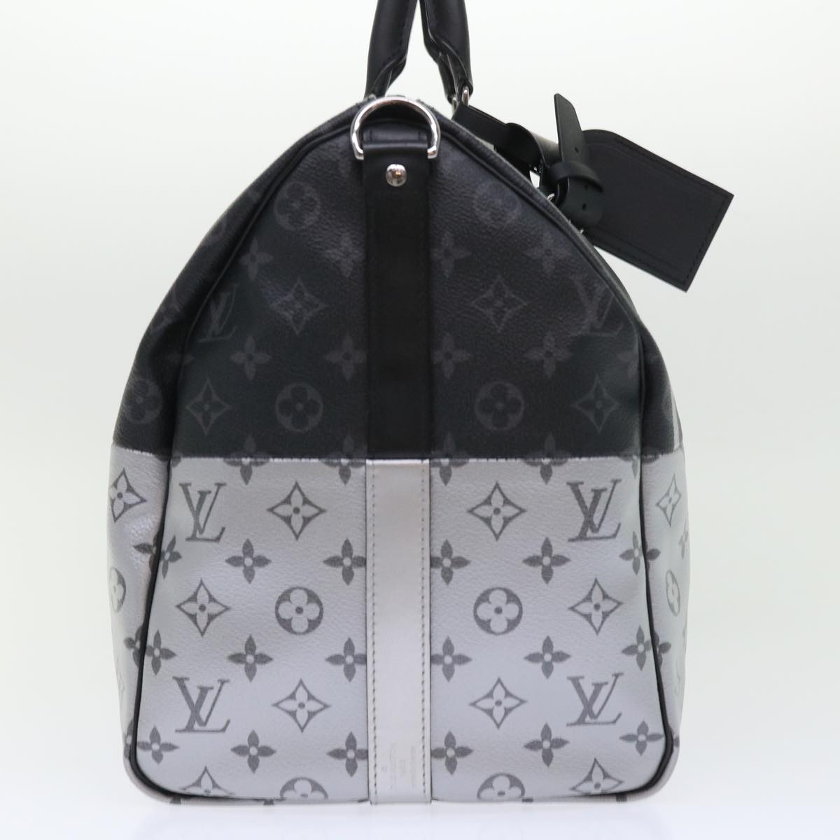 LOUIS VUITTON Eclipse Split Keepall Bandouliere 50 Boston Bag M43817 Auth 46325A