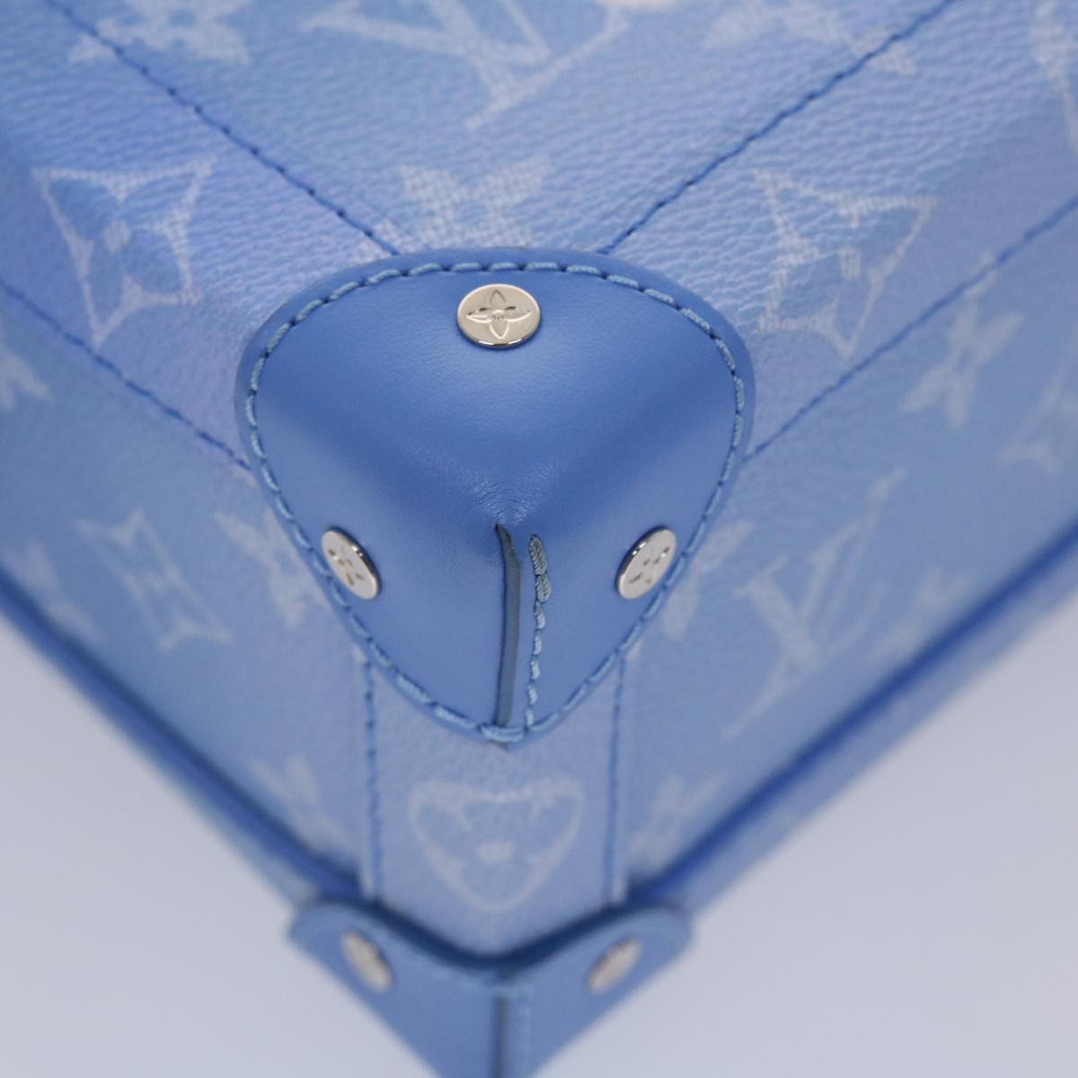 LOUIS VUITTON Monogram Clouds Soft Trunk Shoulder Bag Blue M45430 LV Auth 46350S