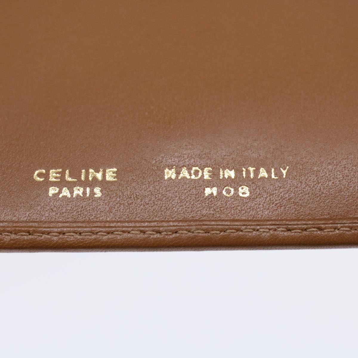 CELINE Macadam Canvas Long Wallet Beige Auth 46361