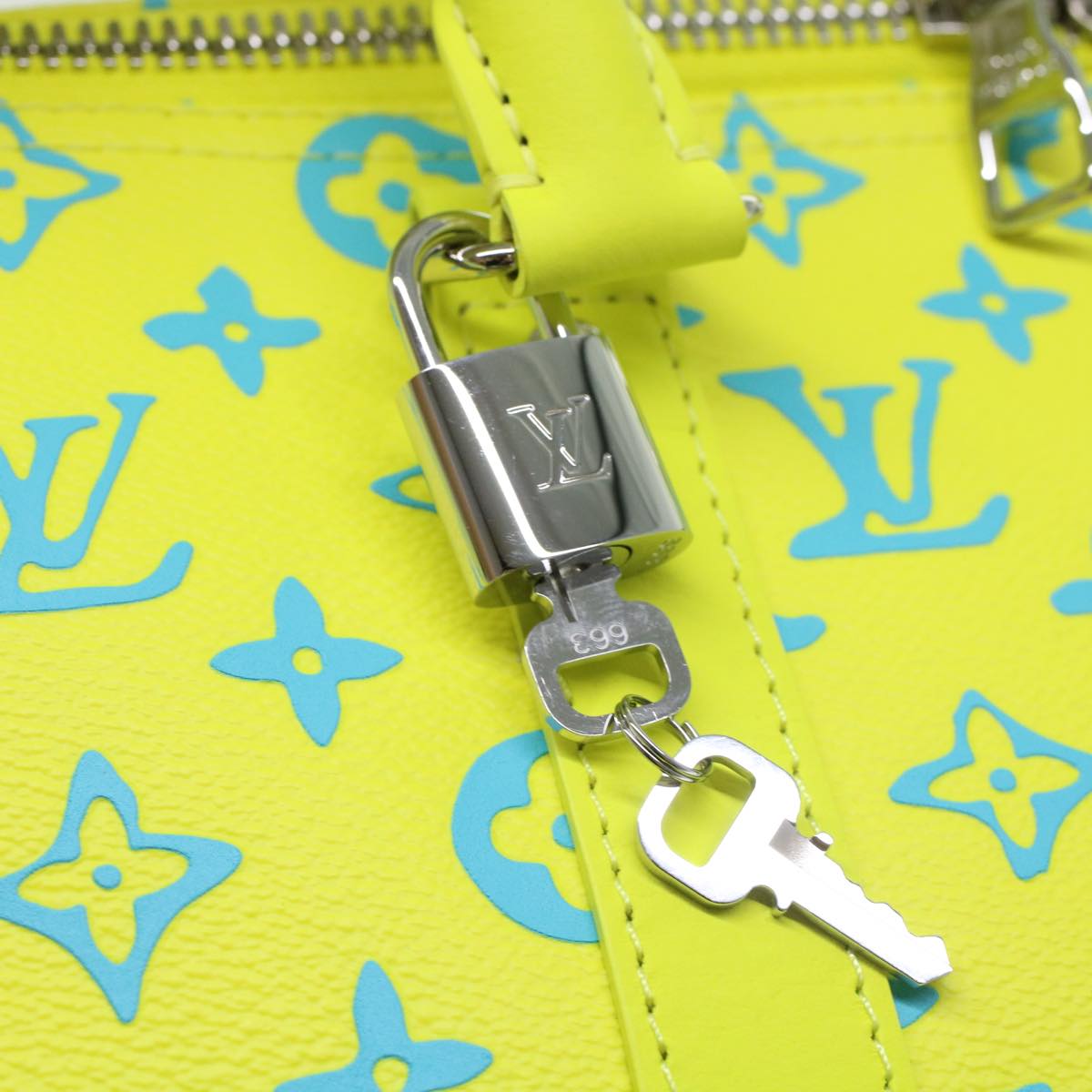 LOUIS VUITTON Monogram Neon Color Keepall Bandouliere 50 Bag M21869 Auth 46404A