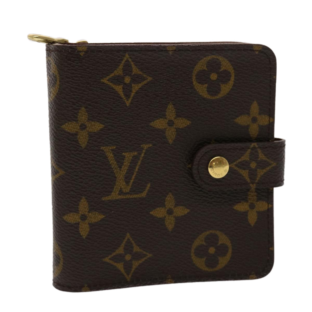 LOUIS VUITTON Monogram Compact Zip Wallet M61667 LV Auth 46781