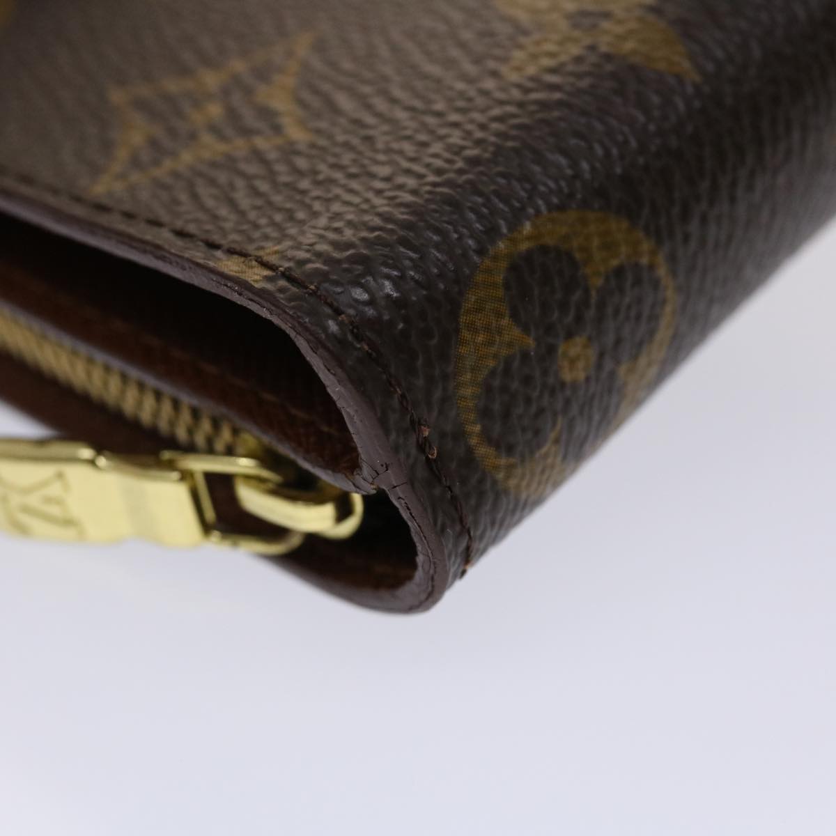 LOUIS VUITTON Monogram Compact Zip Wallet M61667 LV Auth 46781