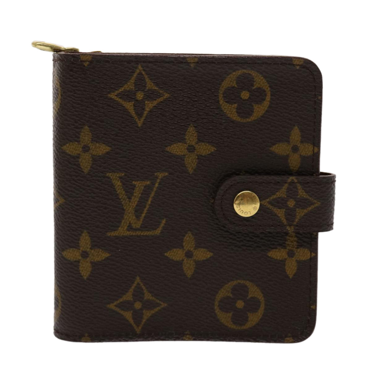 LOUIS VUITTON Monogram Compact Zip Wallet M61667 LV Auth 46781