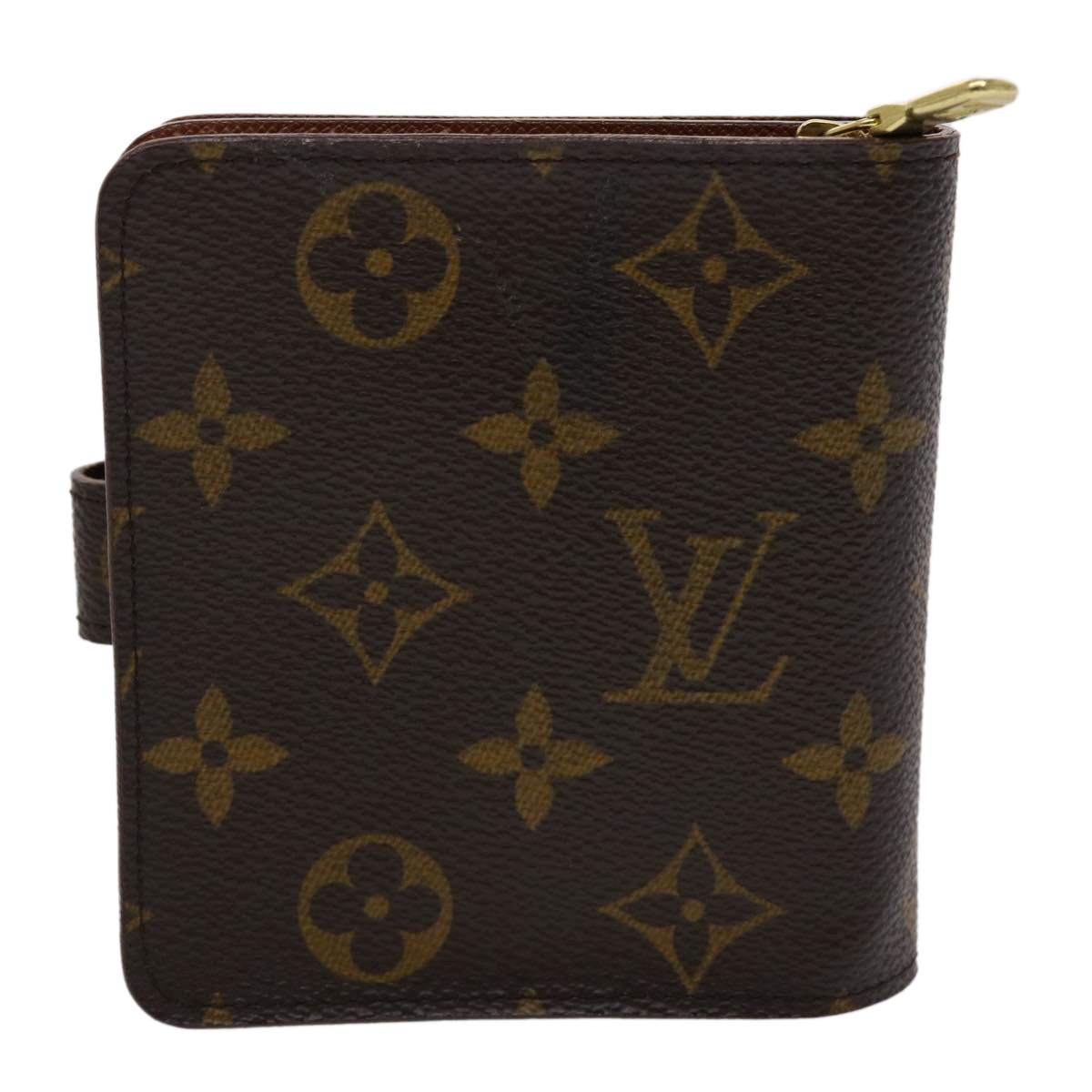 LOUIS VUITTON Monogram Compact Zip Wallet M61667 LV Auth 46781