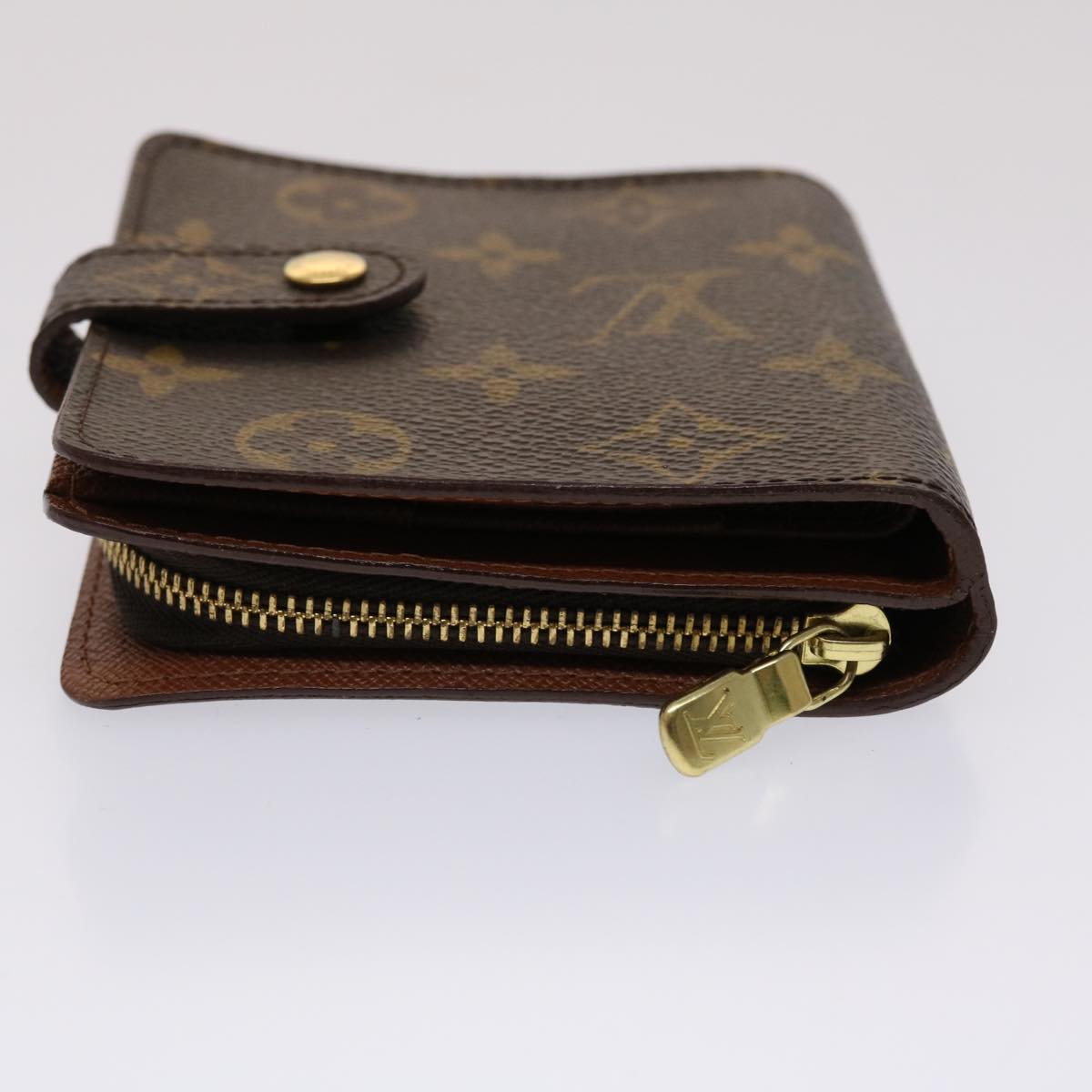 LOUIS VUITTON Monogram Compact Zip Wallet M61667 LV Auth 46781