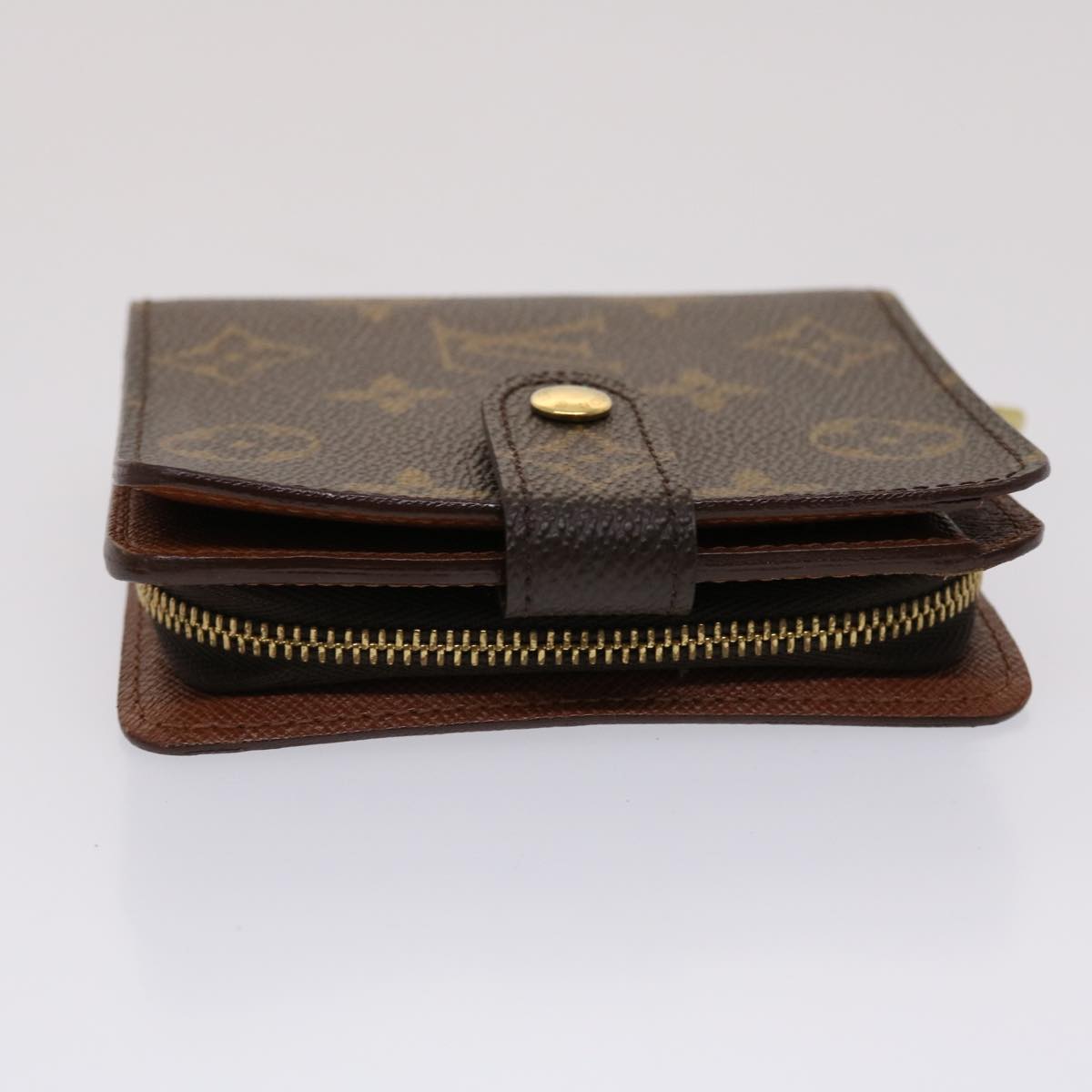 LOUIS VUITTON Monogram Compact Zip Wallet M61667 LV Auth 46781