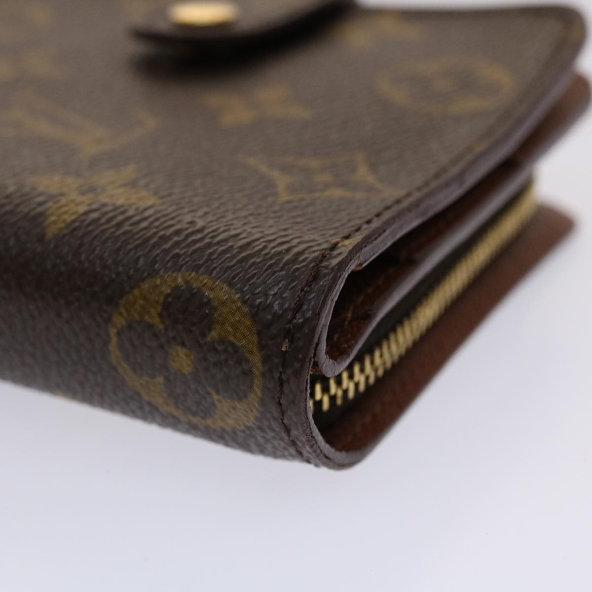 LOUIS VUITTON Monogram Compact Zip Wallet M61667 LV Auth 46781