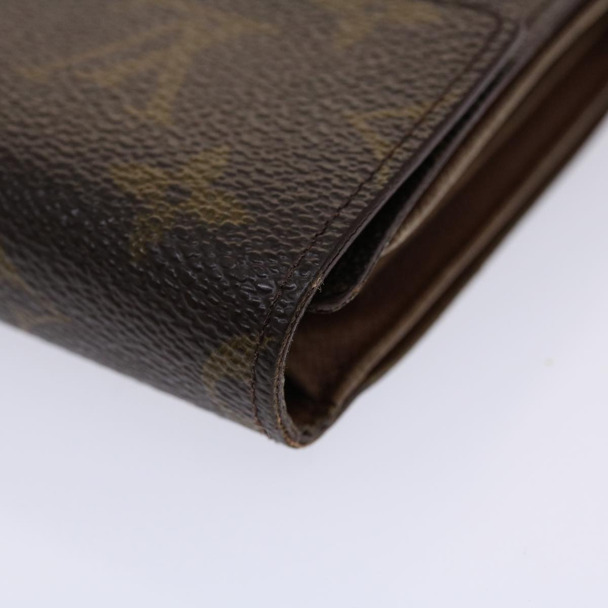 LOUIS VUITTON Monogram Porte Tresor Etui Papie Wallet M61202 LV Auth 46800