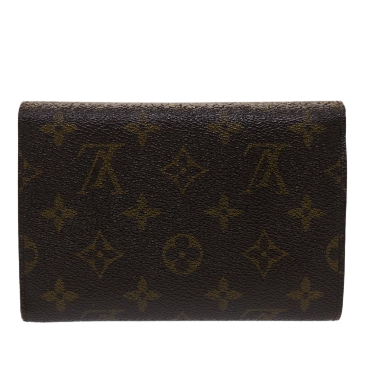 LOUIS VUITTON Monogram Porte Tresor Etui Papie Wallet M61202 LV Auth 46800