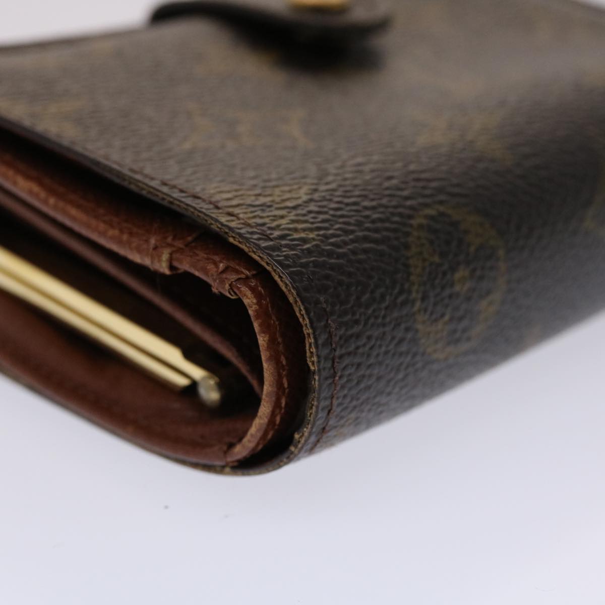 LOUIS VUITTON Monogram Porte Monnaie Billets Viennois Wallet M61663 Auth 46801