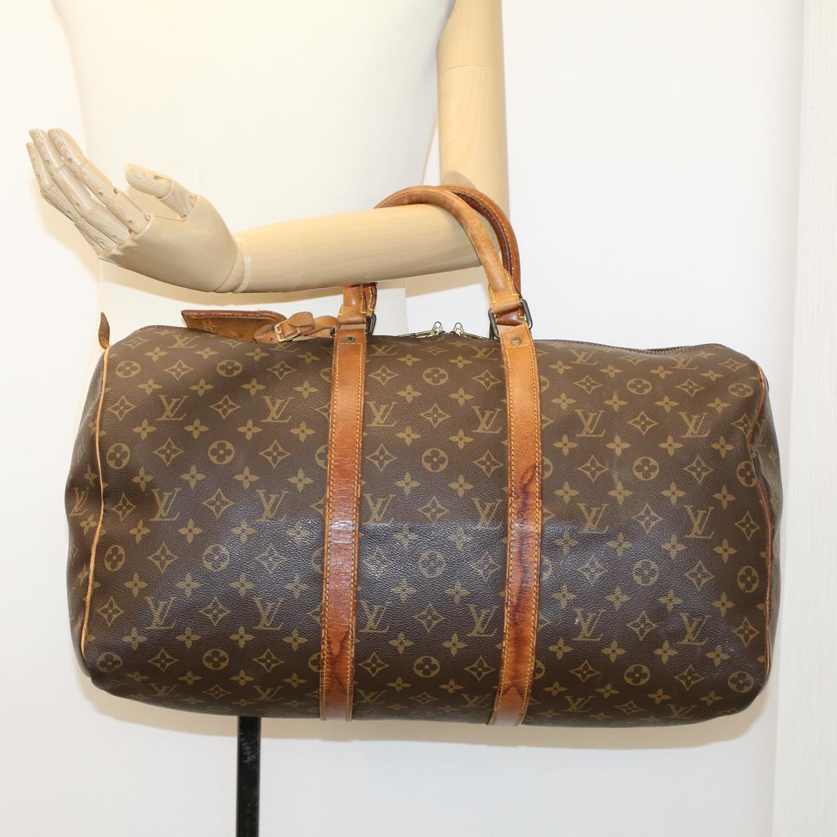 LOUIS VUITTON Monogram Keepall 50 Boston Bag M41426 LV Auth 46810