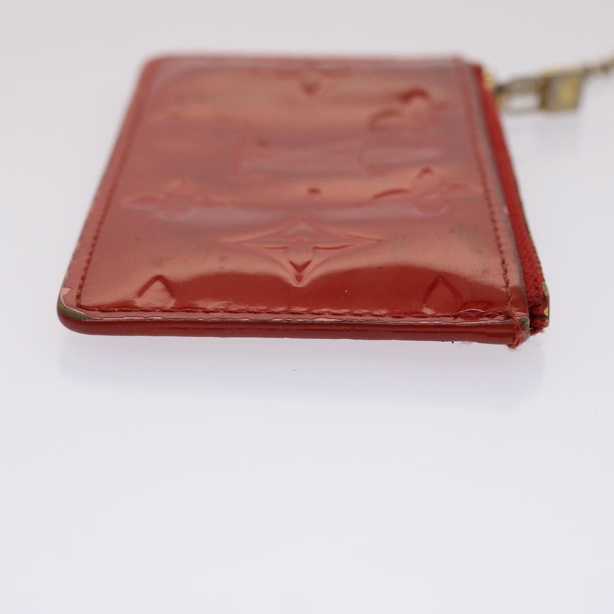 LOUIS VUITTON Monogram Vernis Pochette Cles Coin Purse Red M9144F LV Auth 46872