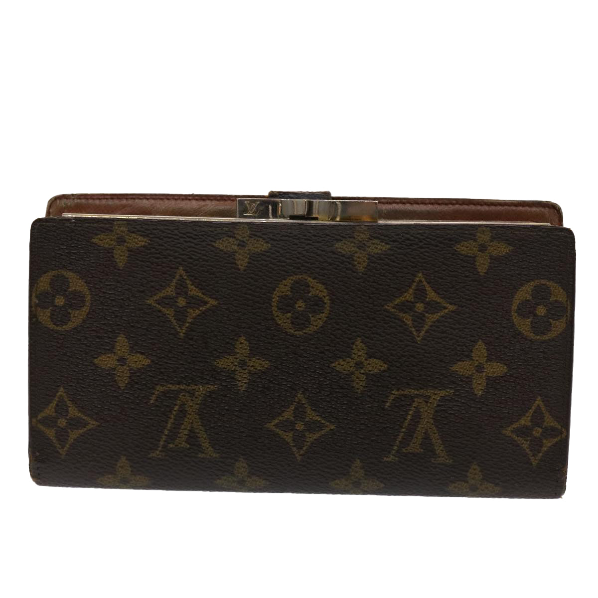 LOUIS VUITTON Monogram Continental Clutch Wallet T61217 LV Auth 46876