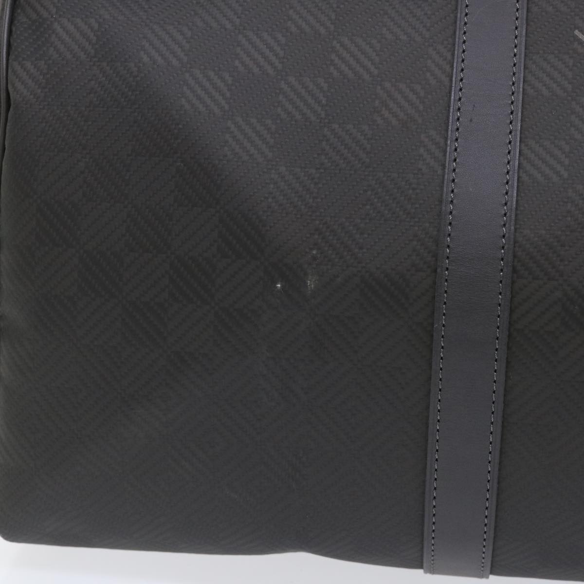 LOUIS VUITTON Damier Carbon Keepall Bandouliere 45 Boston Bag Black Auth 46967A