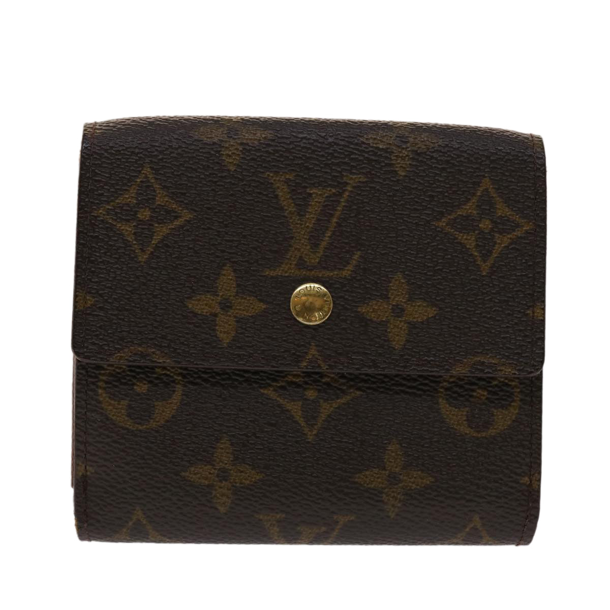 LOUIS VUITTON Monogram Portefeuille Elise Wallet M61654 LV Auth 47075