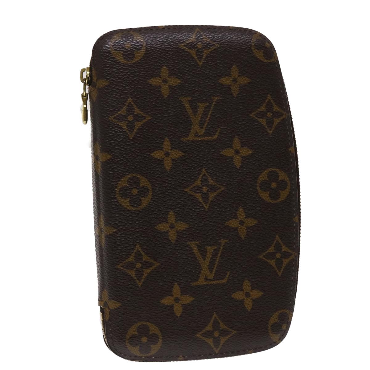 LOUIS VUITTON Monogram Agenda Jet Travel Case M62850 LV Auth 47076