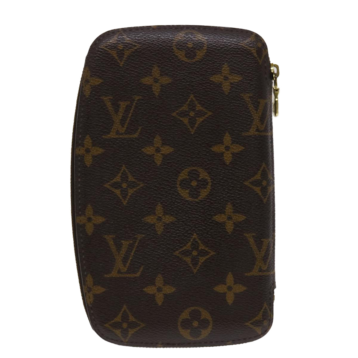 LOUIS VUITTON Monogram Agenda Jet Travel Case M62850 LV Auth 47076