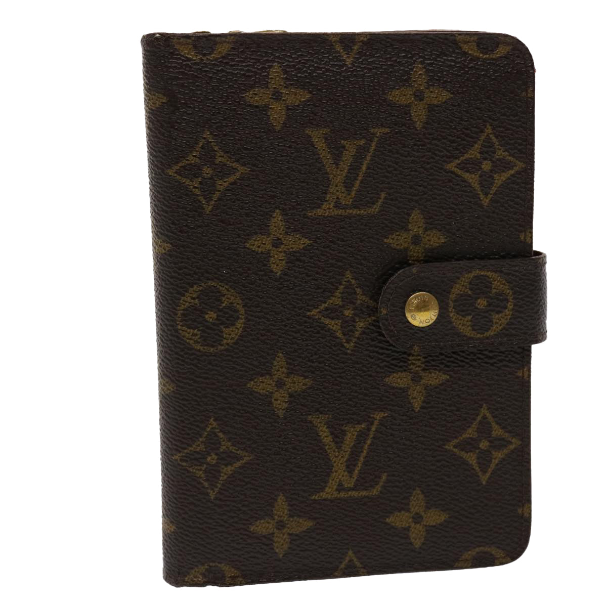 LOUIS VUITTON Monogram Porte Papier Zip Wallet M61207 LV Auth 47124