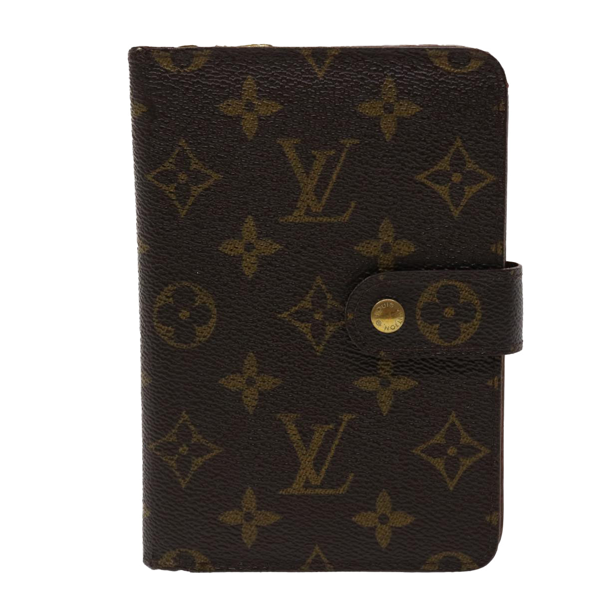 LOUIS VUITTON Monogram Porte Papier Zip Wallet M61207 LV Auth 47124