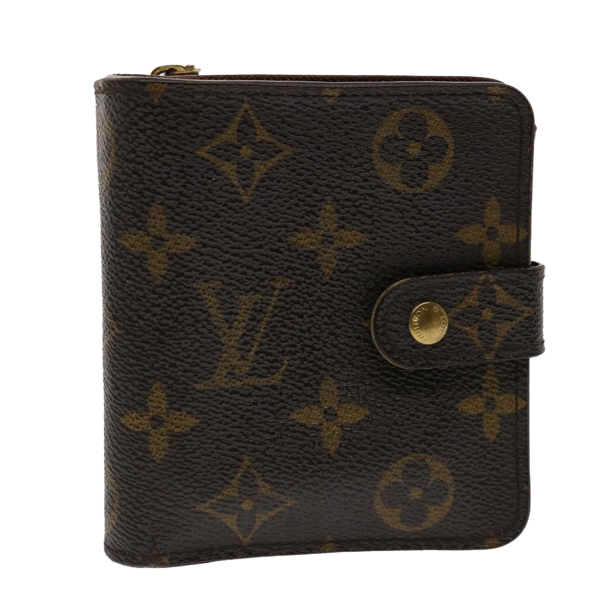 LOUIS VUITTON Monogram Compact Zip Wallet M61667 LV Auth 47161