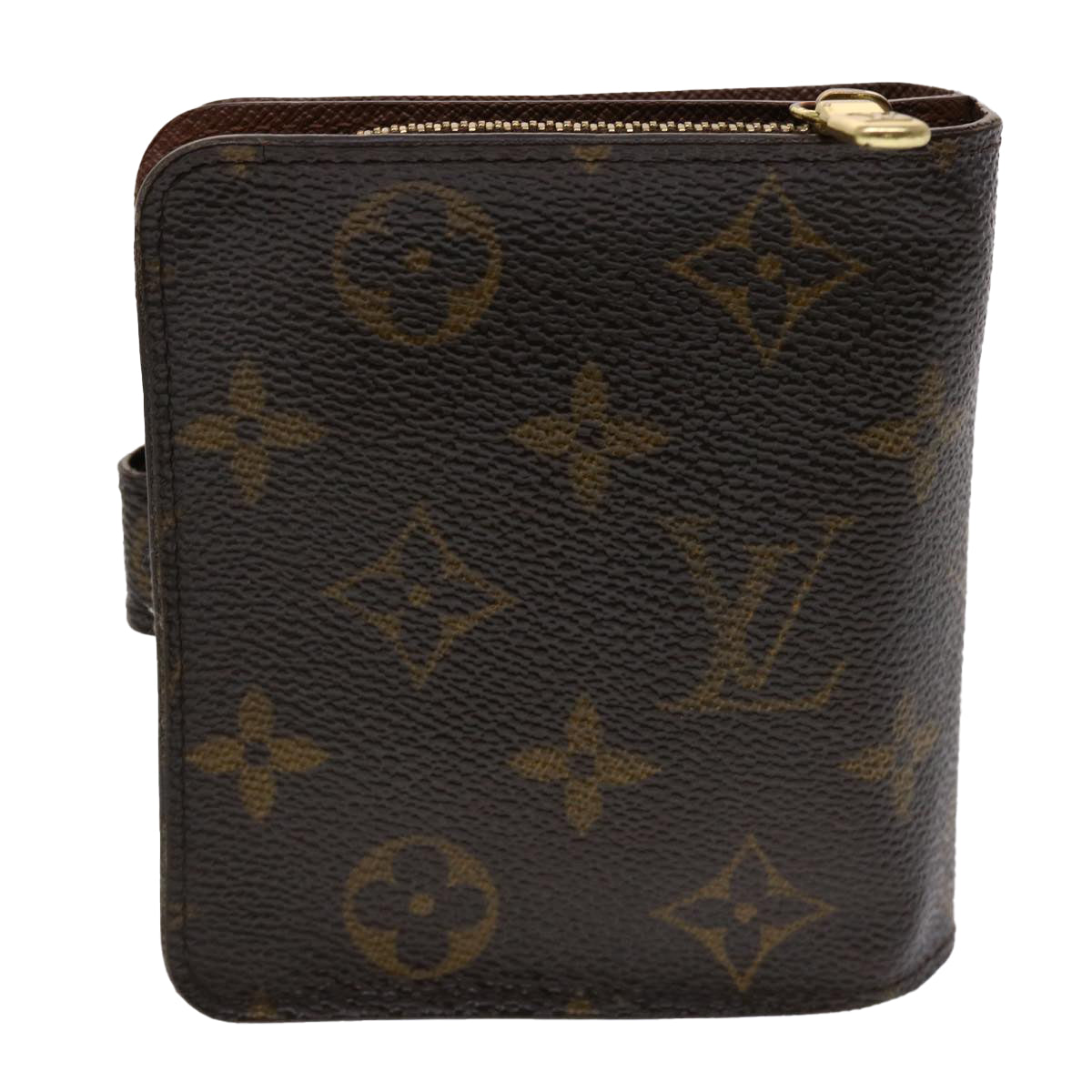 LOUIS VUITTON Monogram Compact Zip Wallet M61667 LV Auth 47161