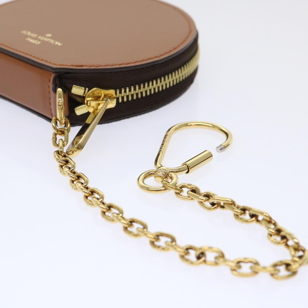 LOUIS VUITTON Catgram Chain Micro Powat Chapeau Coin Purse M63886 LV Auth 47211A