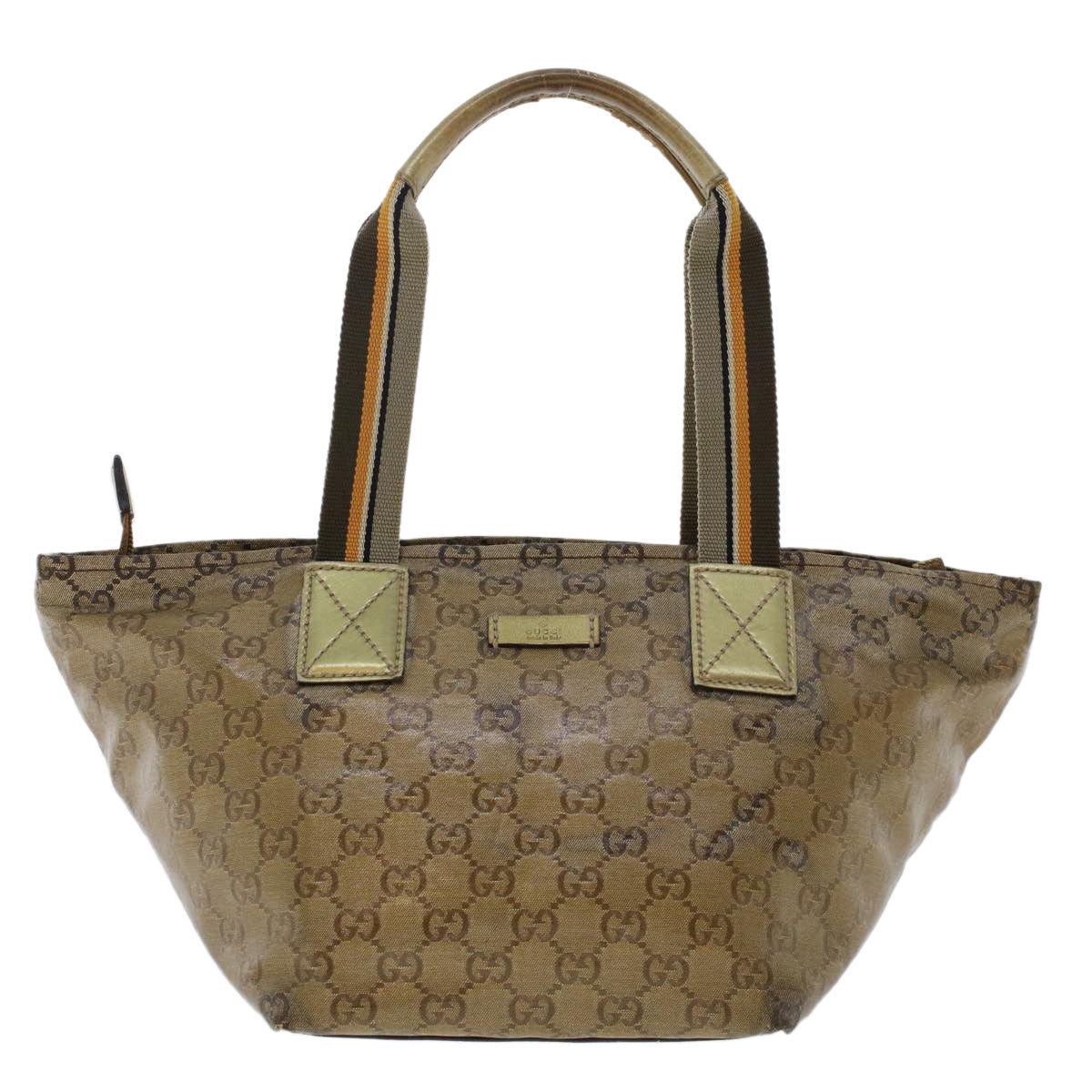 GUCCI GG Canvas Shoulder Bag Beige 131228 Auth 47214