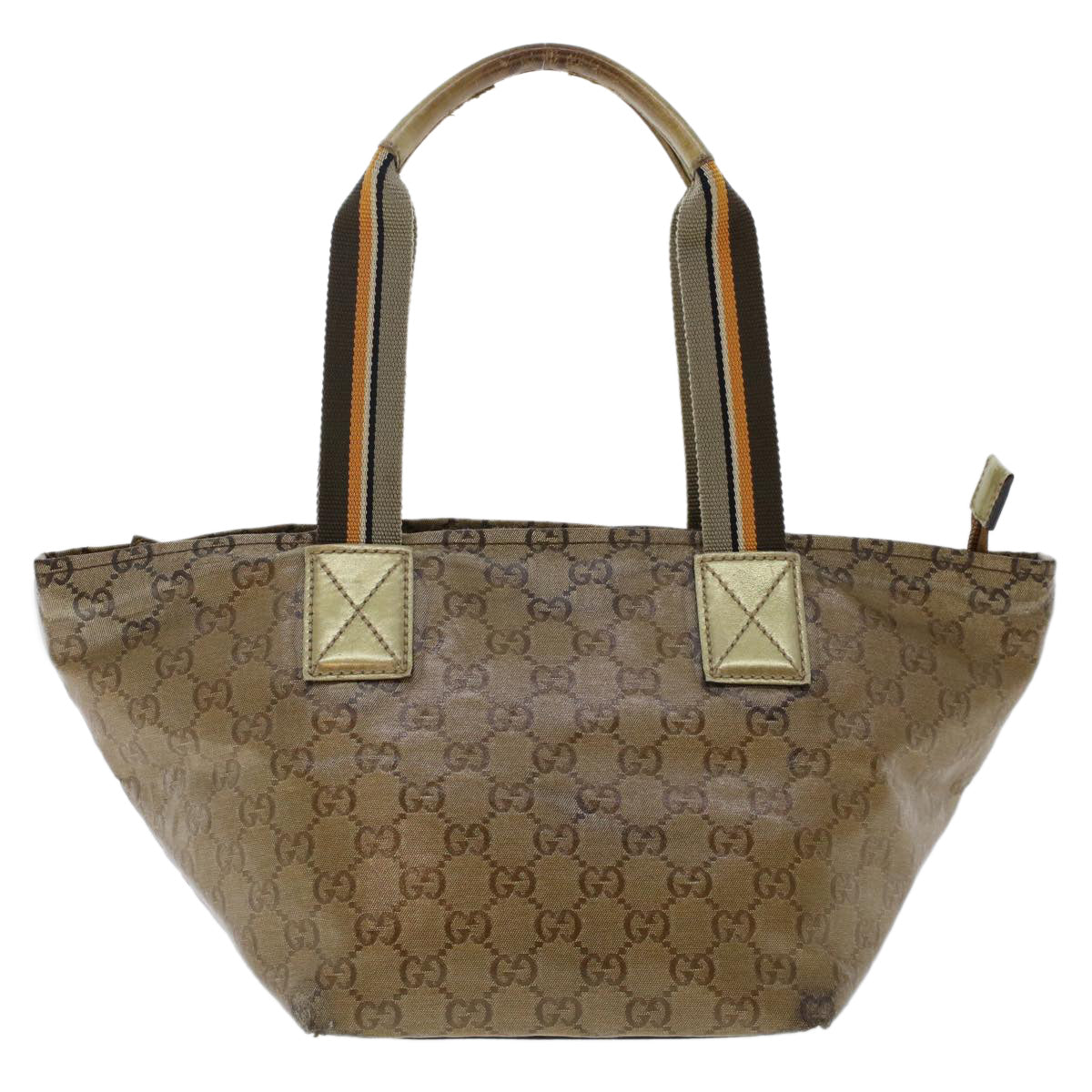 GUCCI GG Canvas Shoulder Bag Beige 131228 Auth 47214