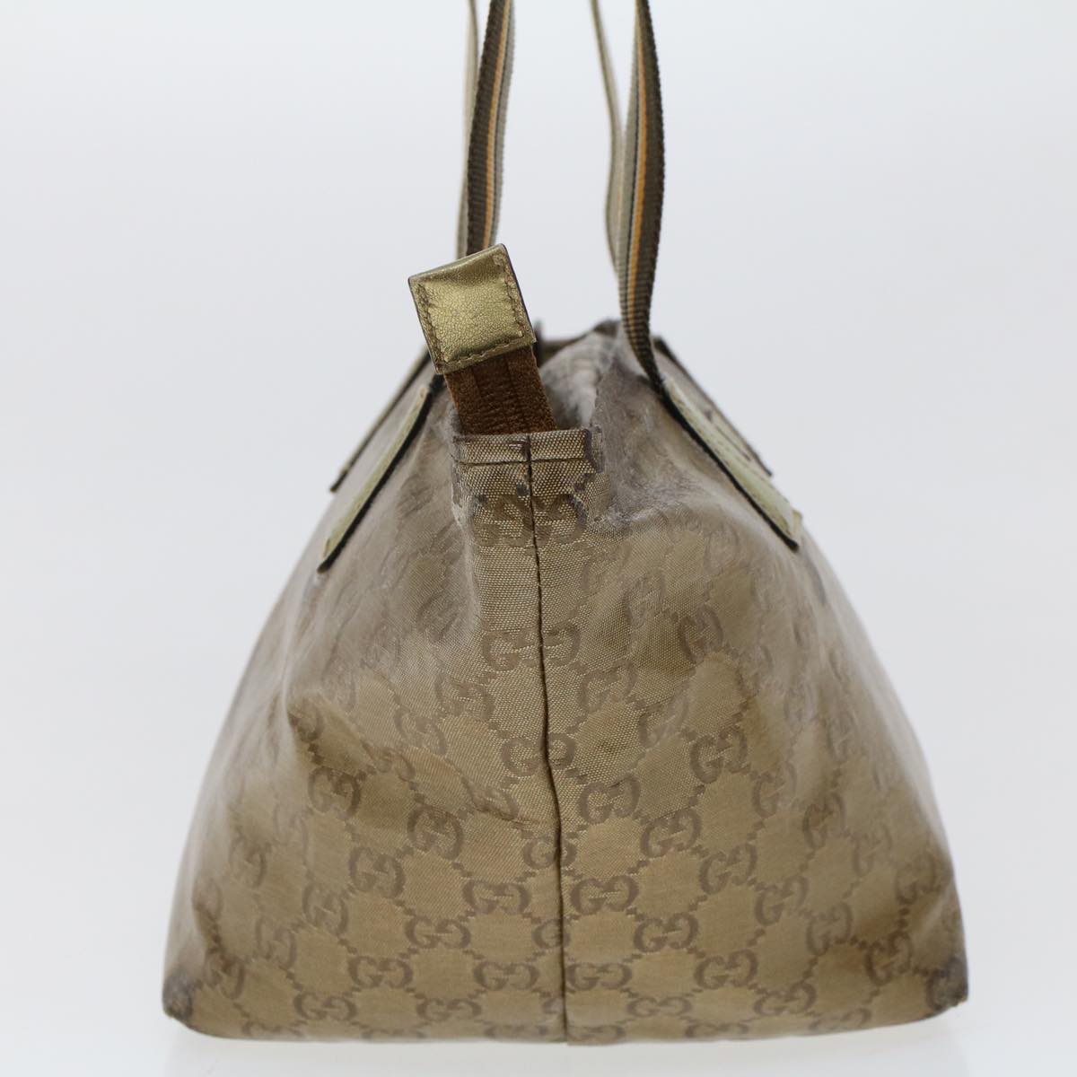 GUCCI GG Canvas Shoulder Bag Beige 131228 Auth 47214