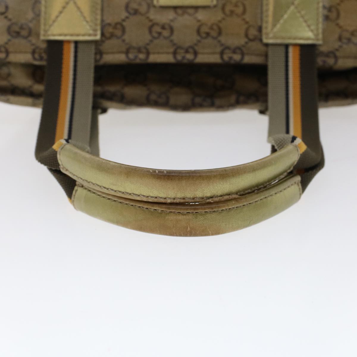 GUCCI GG Canvas Shoulder Bag Beige 131228 Auth 47214