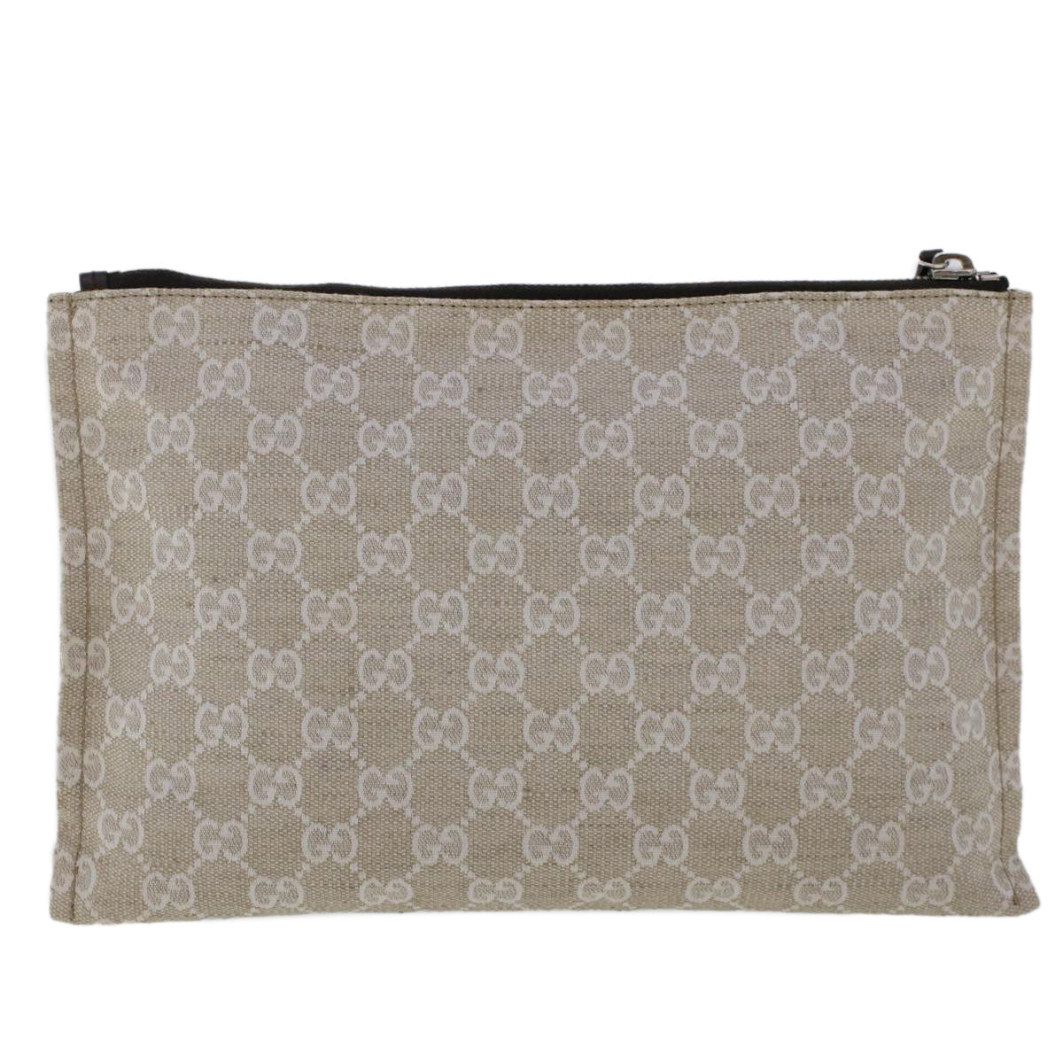 GUCCI GG Canvas Clutch Bag Gray 283400 Auth 47215