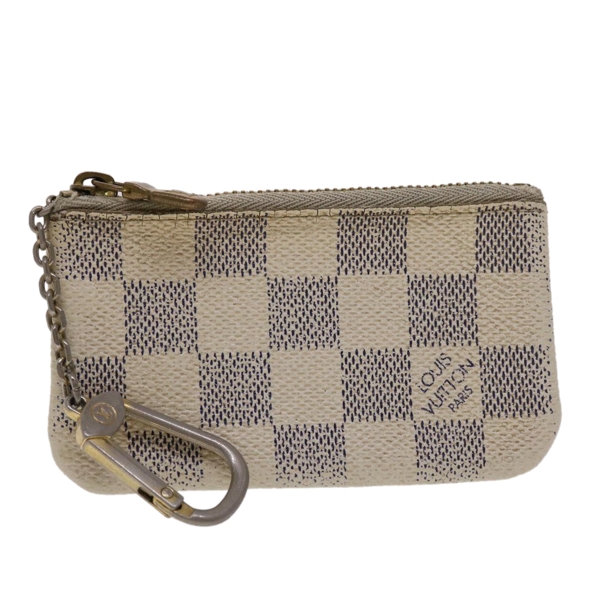 LOUIS VUITTON Damier Azur Pochette Cles Coin Purse N62659 LV Auth 47229