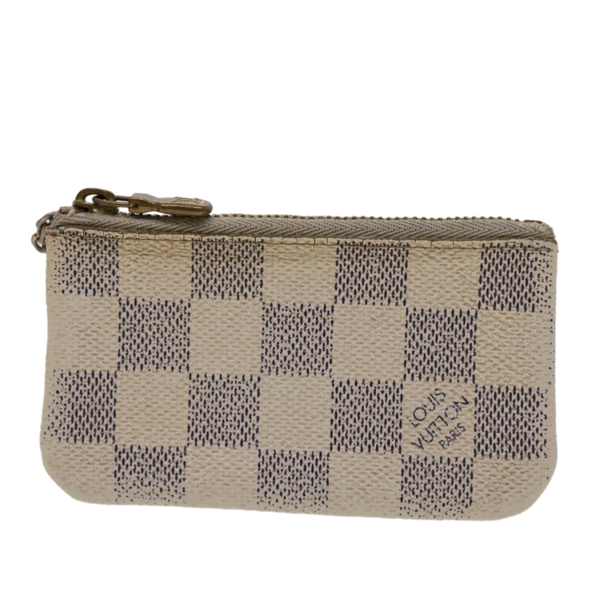 LOUIS VUITTON Damier Azur Pochette Cles Coin Purse N62659 LV Auth 47229