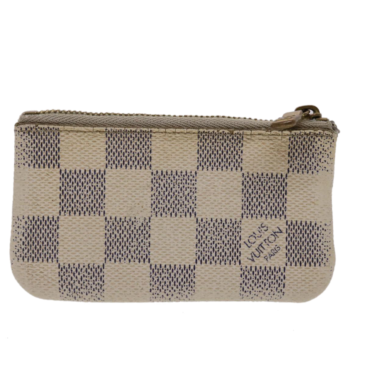 LOUIS VUITTON Damier Azur Pochette Cles Coin Purse N62659 LV Auth 47229