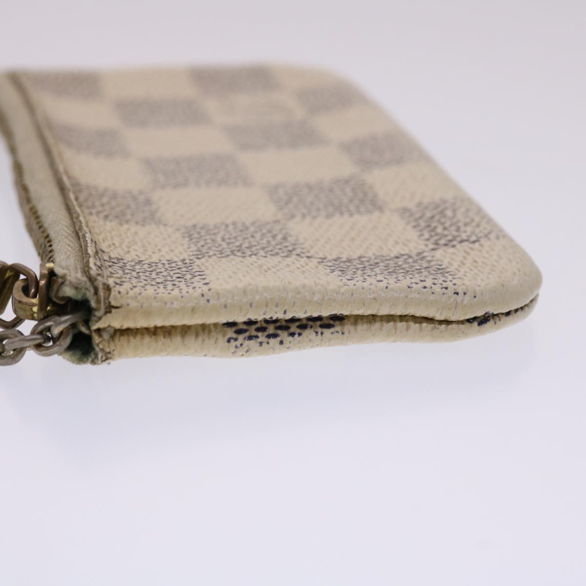 LOUIS VUITTON Damier Azur Pochette Cles Coin Purse N62659 LV Auth 47229