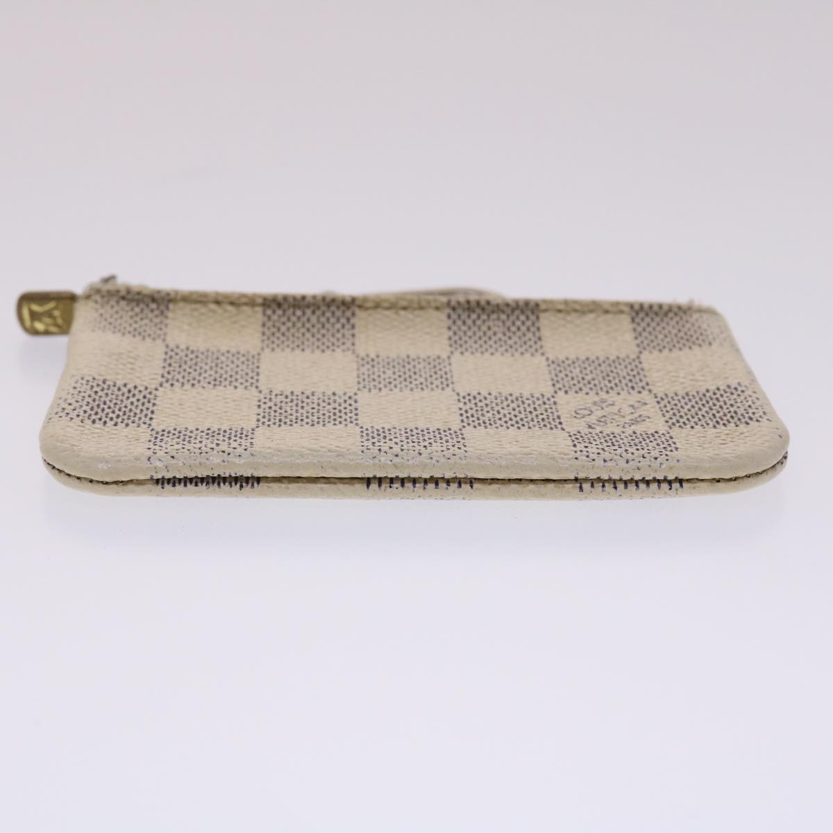 LOUIS VUITTON Damier Azur Pochette Cles Coin Purse N62659 LV Auth 47229