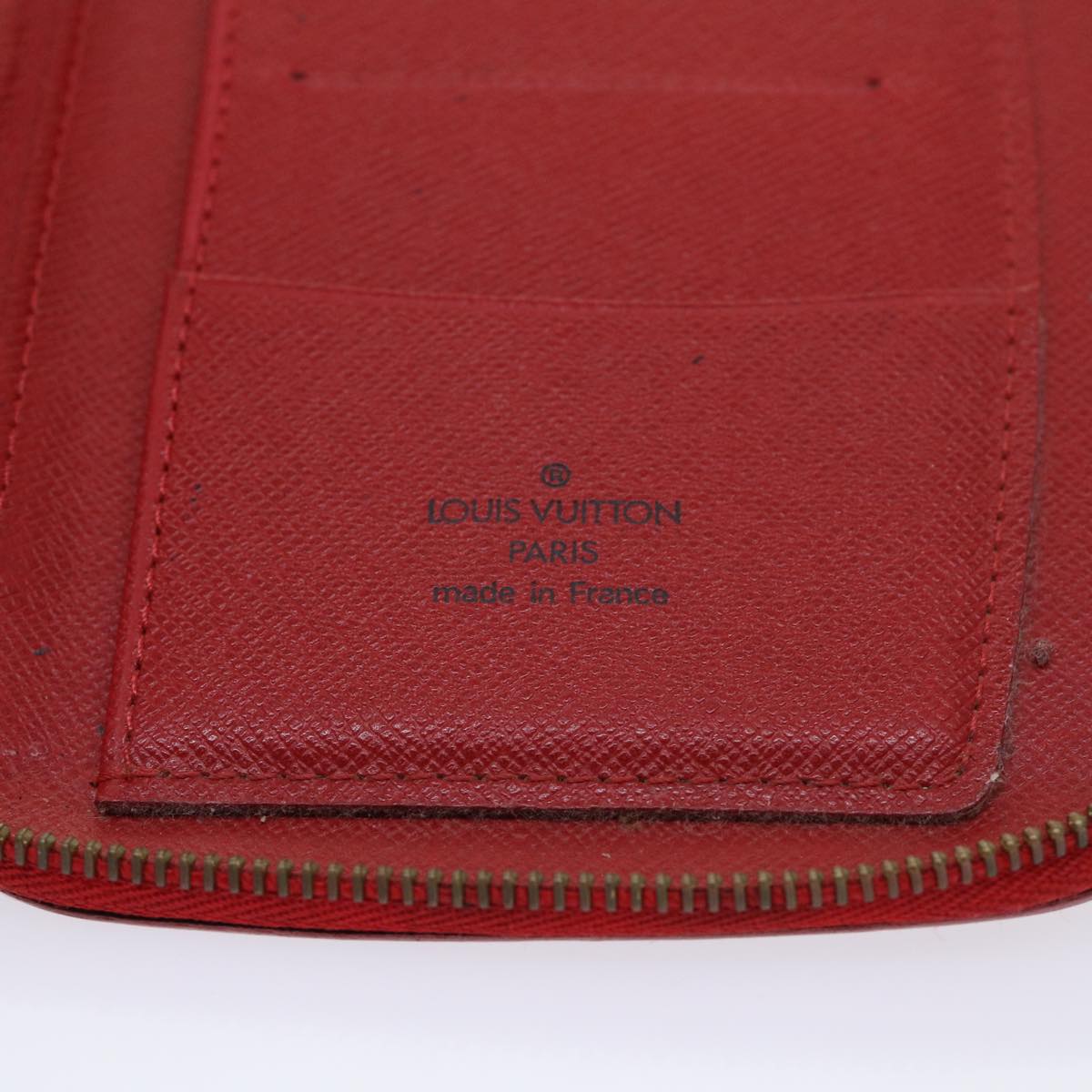 LOUIS VUITTON Epi Agenda Geode Wallet Red M63877 LV Auth 47234