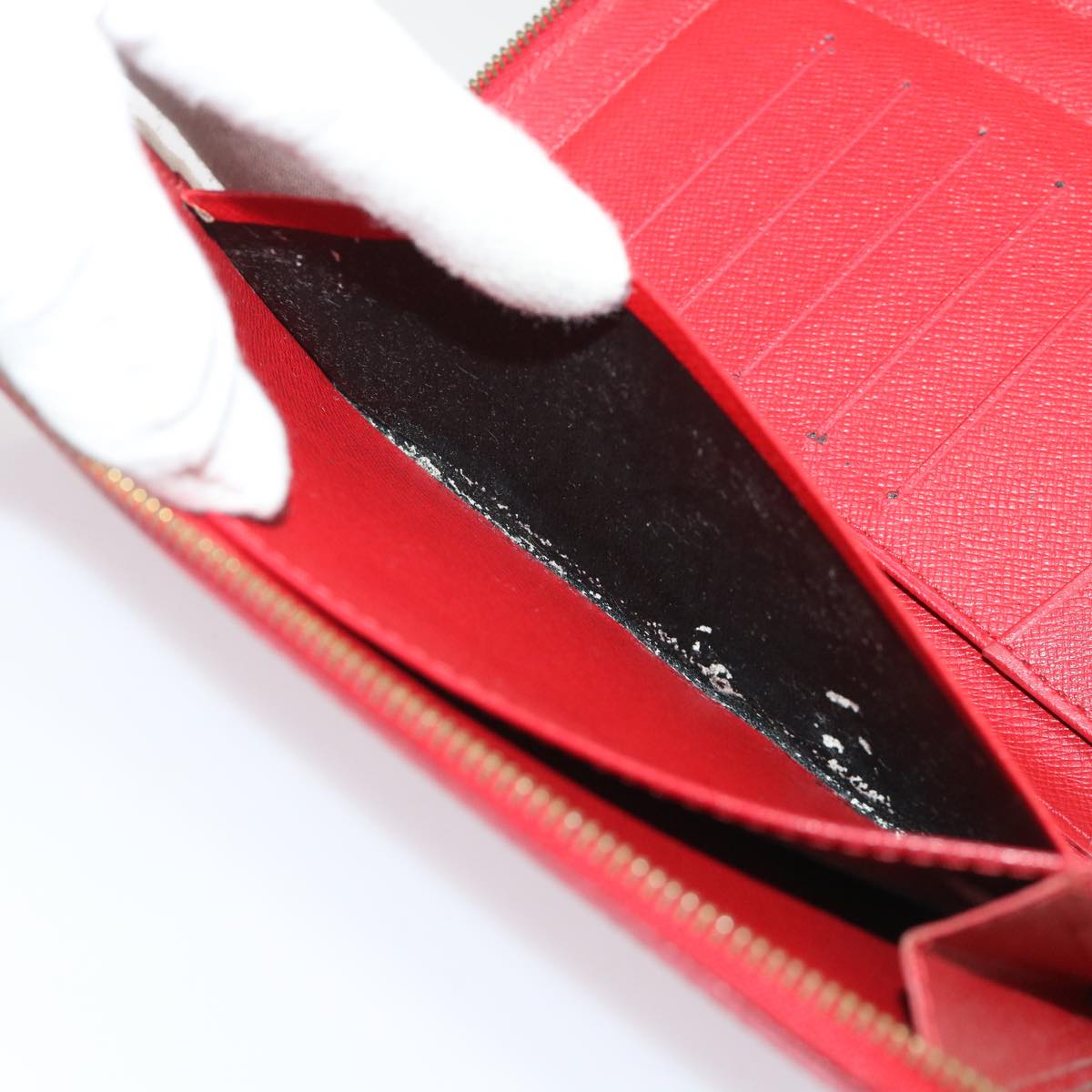 LOUIS VUITTON Epi Agenda Geode Wallet Red M63877 LV Auth 47234